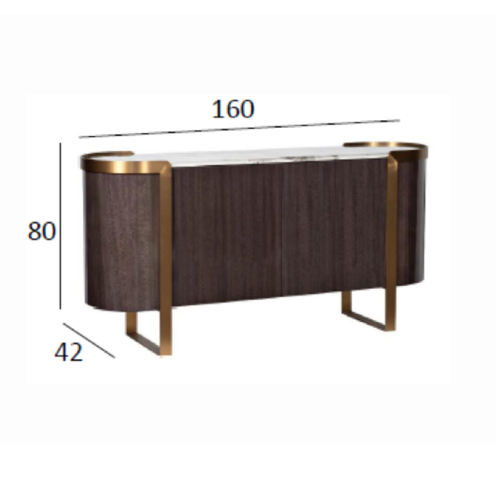 Комод  округлой формы с дверцами Chest of Precious Breed