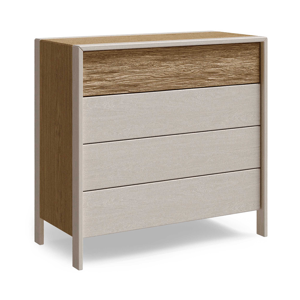 Комод 4 ящика с подсветкой на рельефном фасаде Warm Industrial