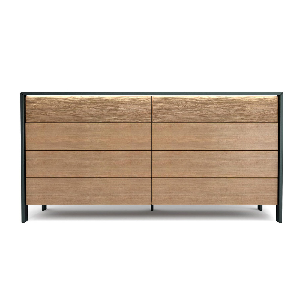 Комод 8 ящиков с подсветкой на рельефном фасаде Warm Industrial