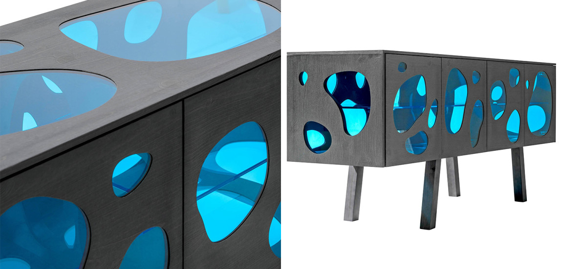 Комод Campana Brothers Sideboard Aquario Prototype Glass and Wood by BD