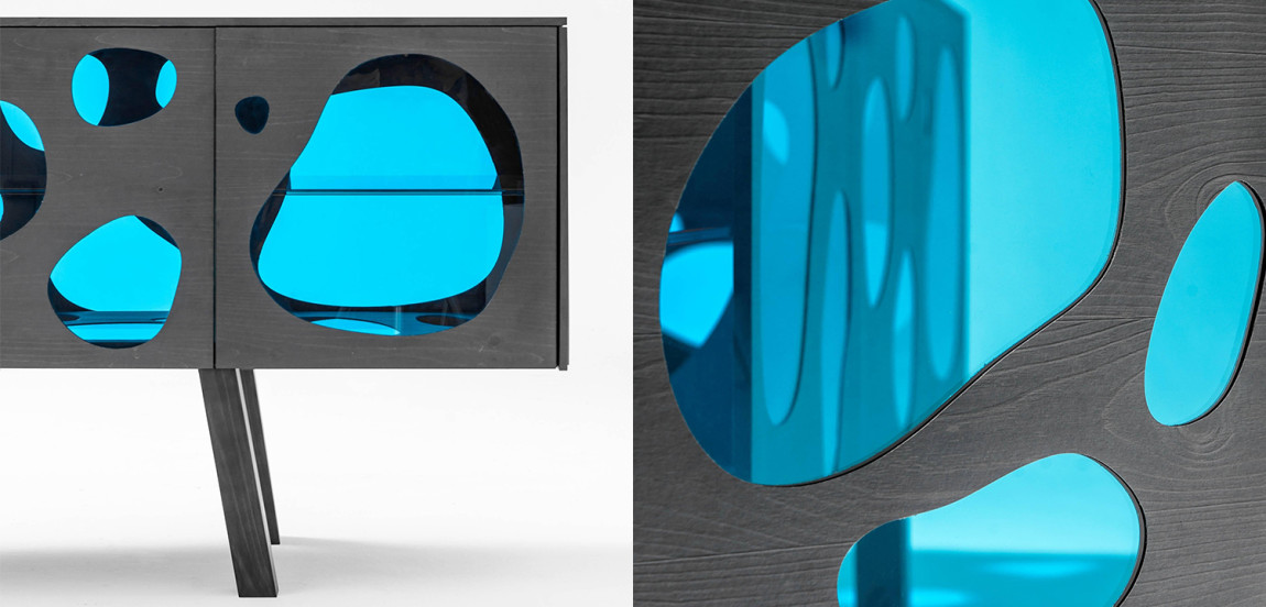 Комод Campana Brothers Sideboard Aquario Prototype Glass and Wood by BD