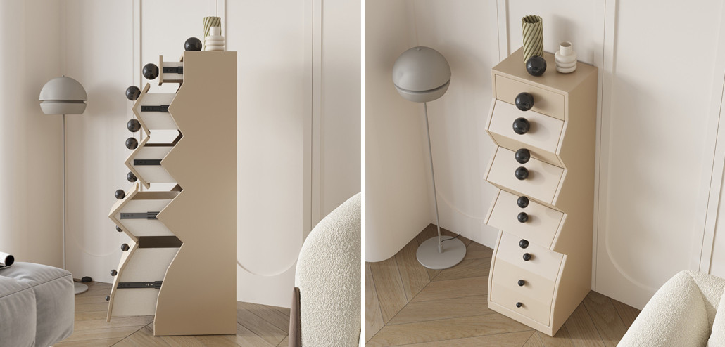 Комод Garton Wooden Forms Chest Of Drawers Beige