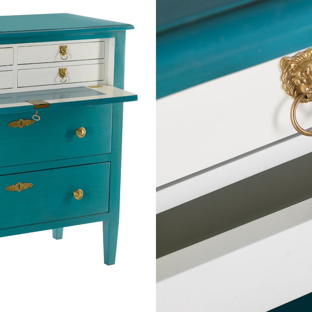 Комод L.XV CHEST OF DRAWERS Moreau Бирюзовый