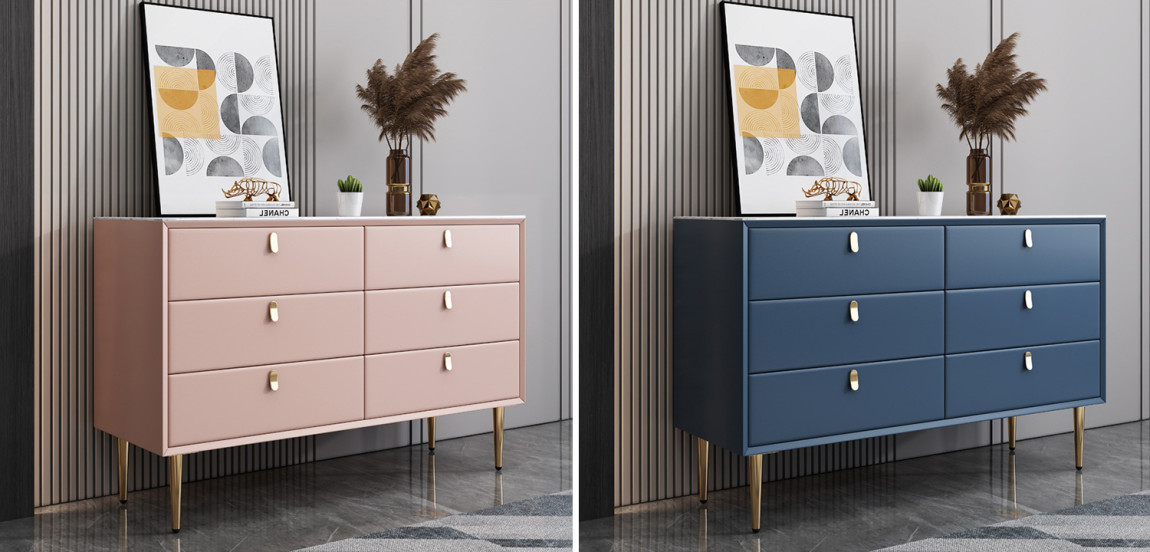 Комод Olson Leather Chest of Drawers 120