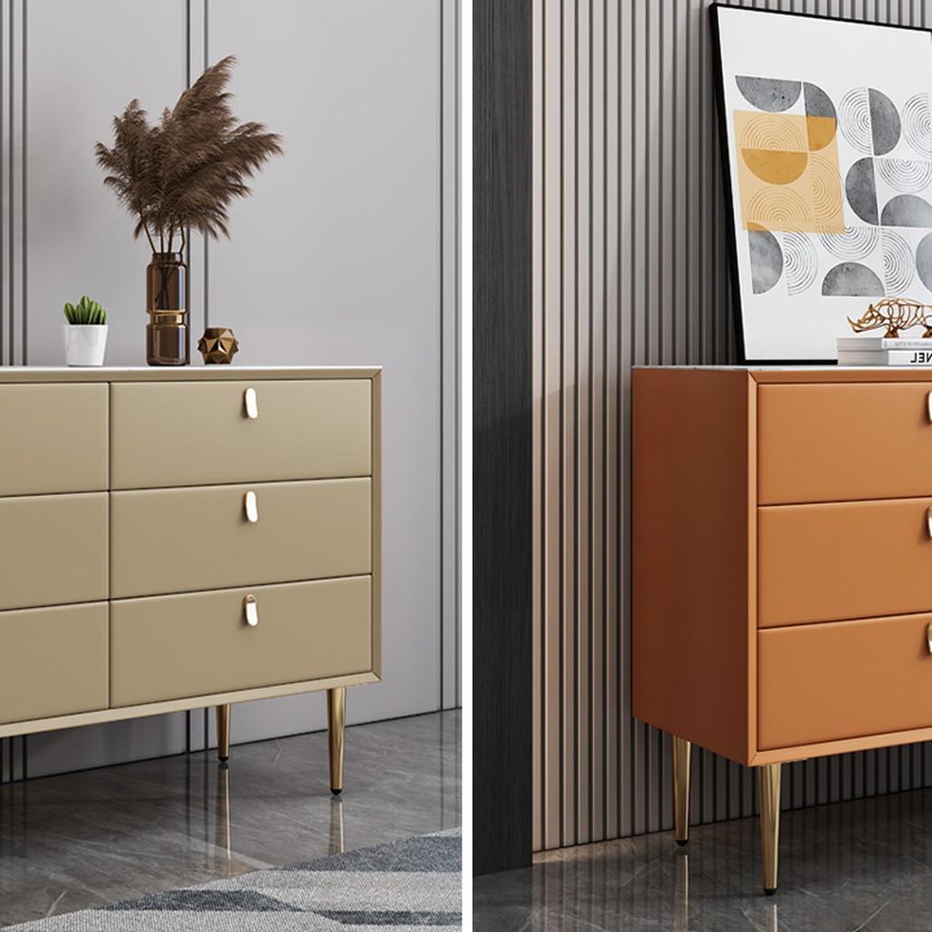 Комод Olson Leather Chest of Drawers 120