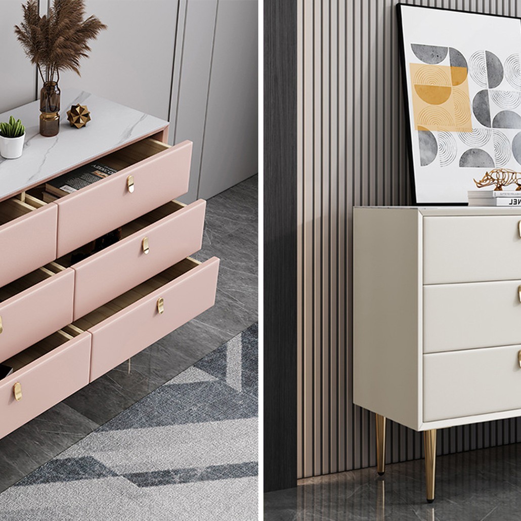 Комод Olson Leather Chest of Drawers 120