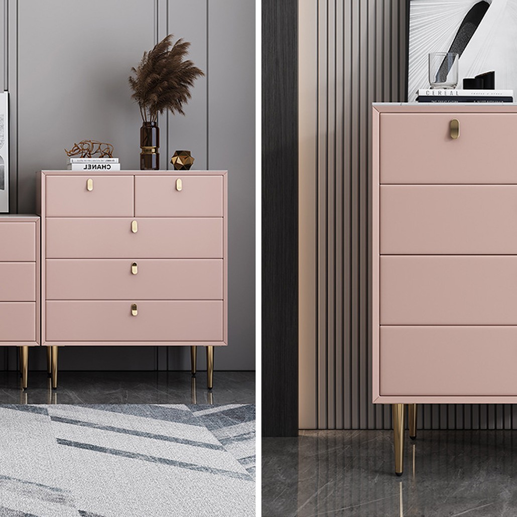 Комод Olson Leather Chest of Drawers 80