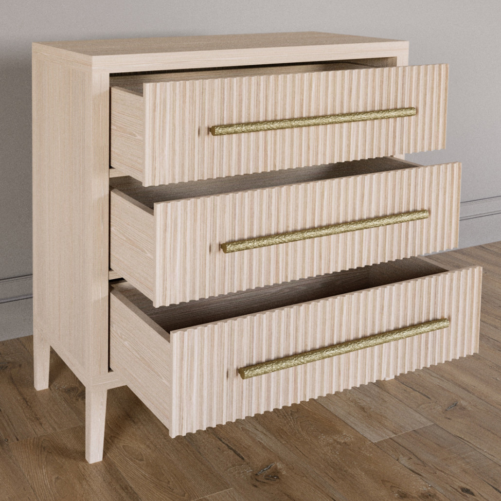 Комод Primo с 3 выдвижными ящиками Светлый дуб