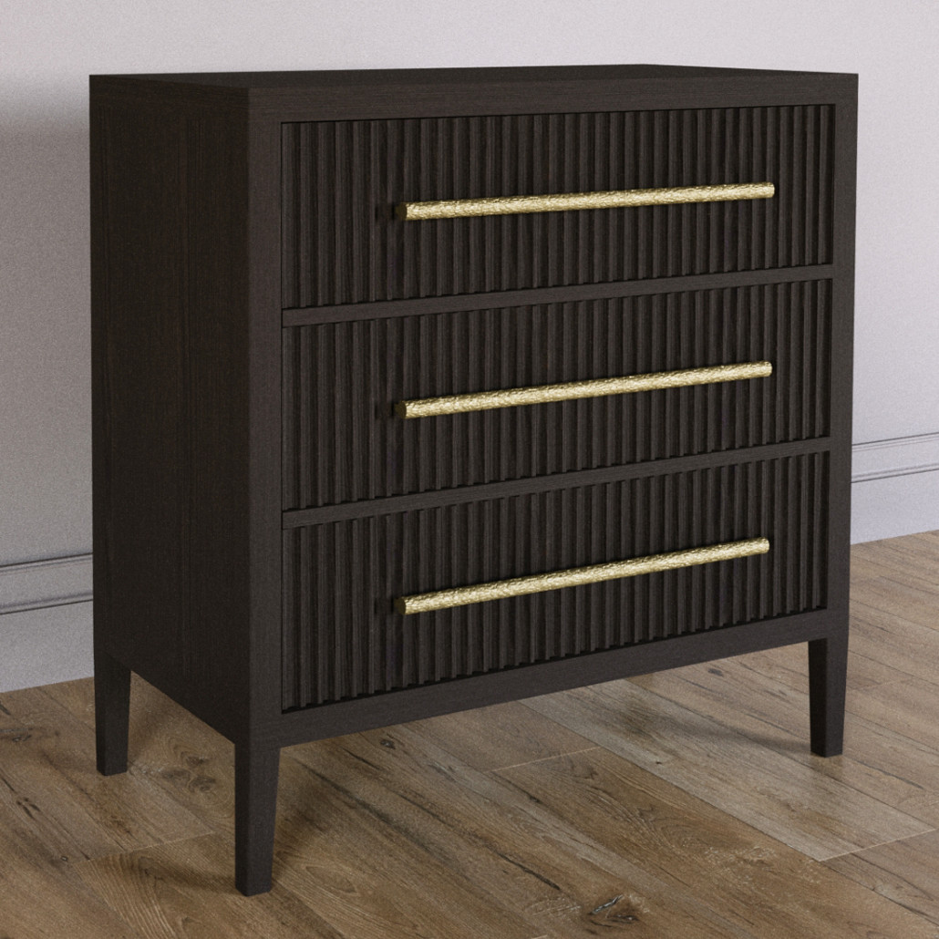 Комод Primo с 3 выдвижными ящиками Темный орех