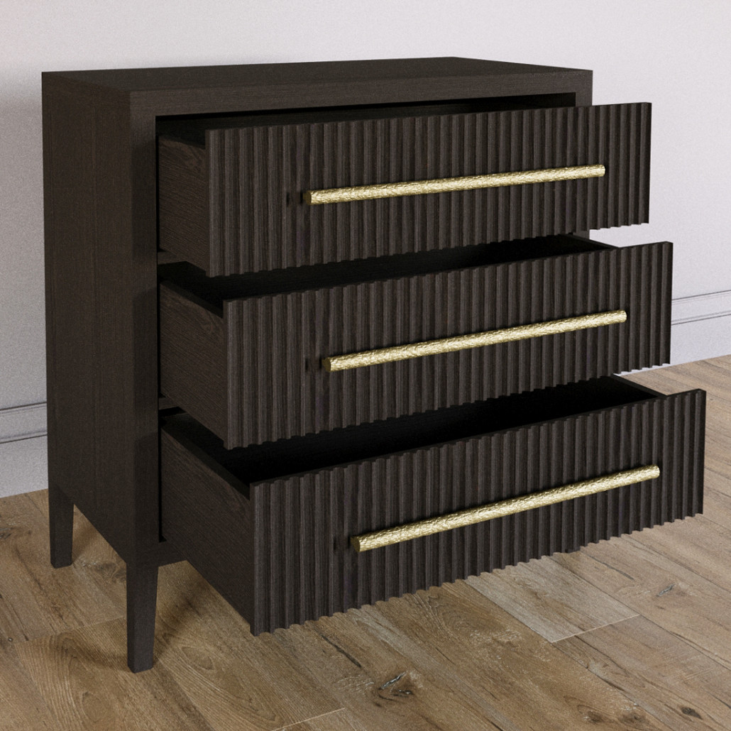 Комод Primo с 3 выдвижными ящиками Темный орех