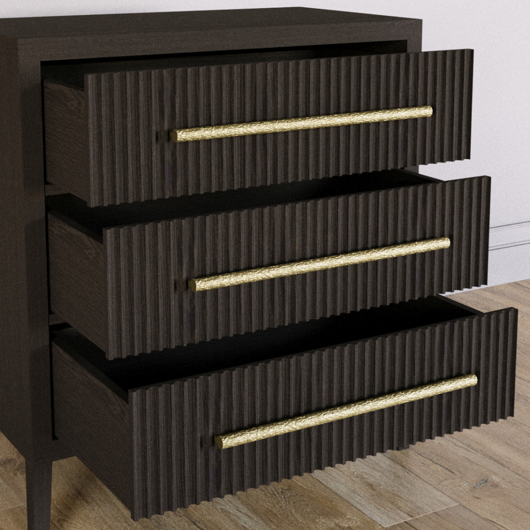 Комод Primo с 3 выдвижными ящиками Темный орех