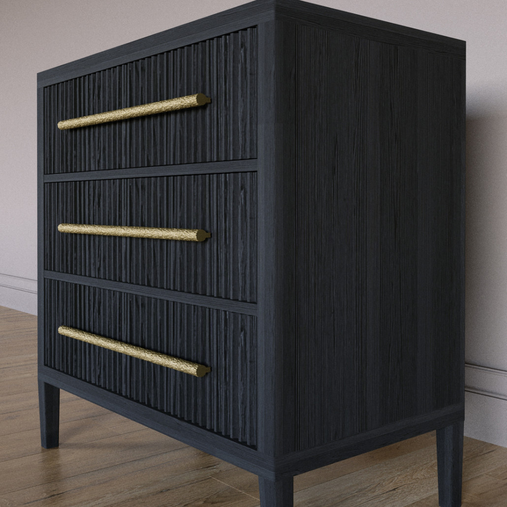 Комод Primo с 3 выдвижными ящиками Черный дуб