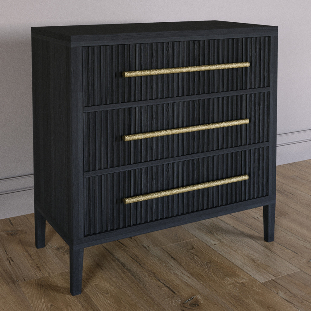 Комод Primo с 3 выдвижными ящиками Черный дуб