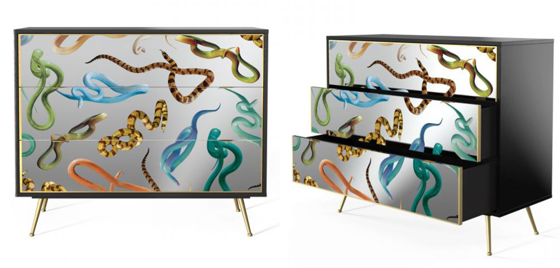 Комод Seletti Chest of Three Drawers Snakes