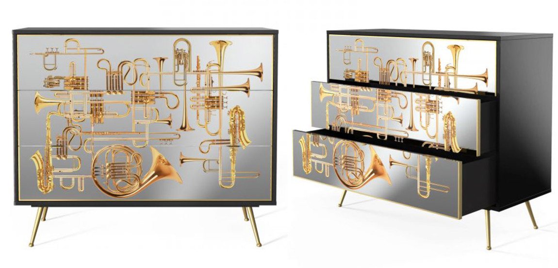 Комод Seletti Chest of Three Drawers Trumpets