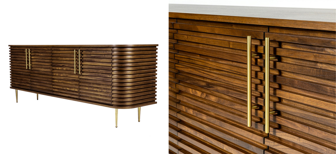 Комод Wooden Rails Шпон Орех