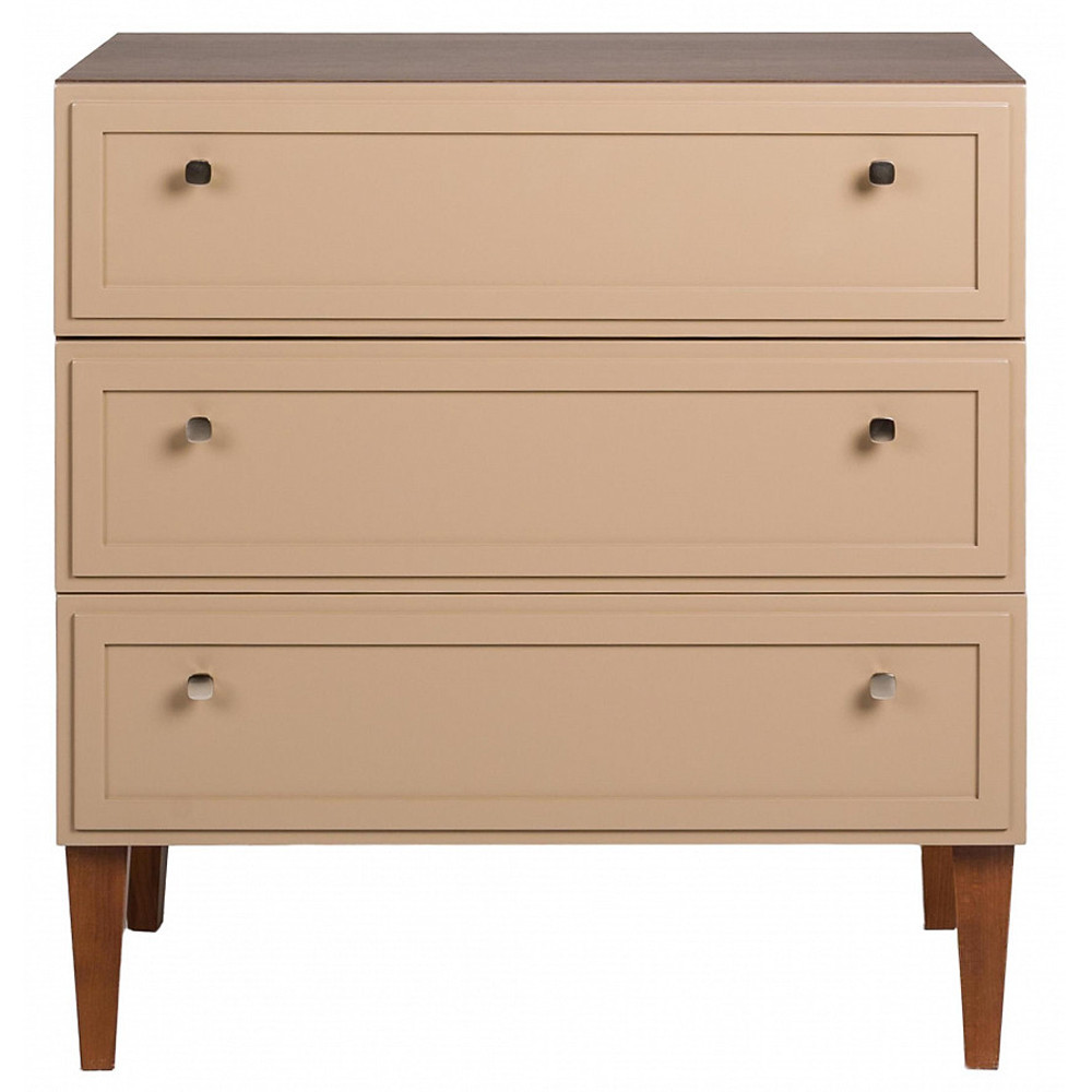 Комод бежевый из массива бука с 3-мя ящиками Wenge Light