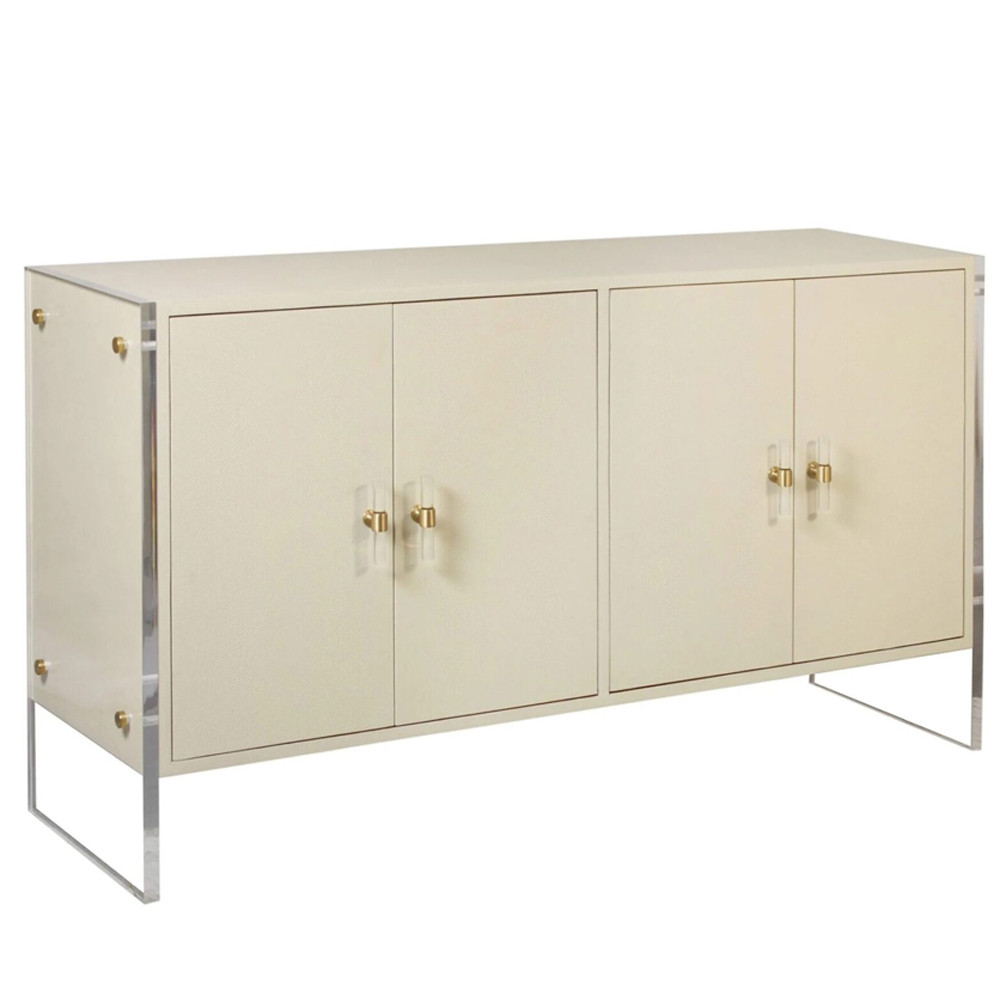 Комод бежевый на прозрачных боковых ножках Stingray Beige Dresser