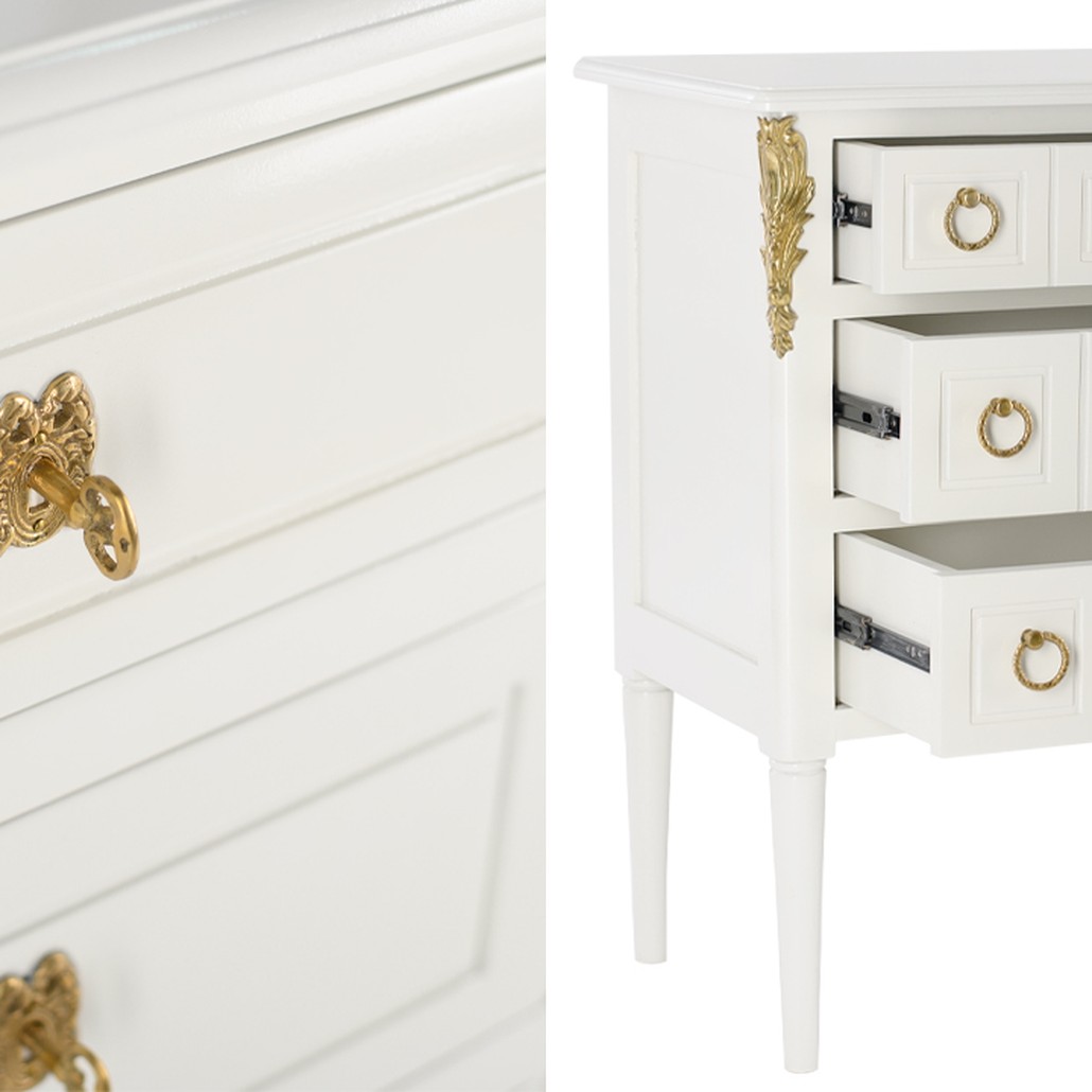 Комод белый L.XV CHEST OF DRAWERS Aurore