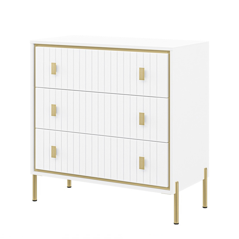 Комод белый высокий с ящиками Antique Order