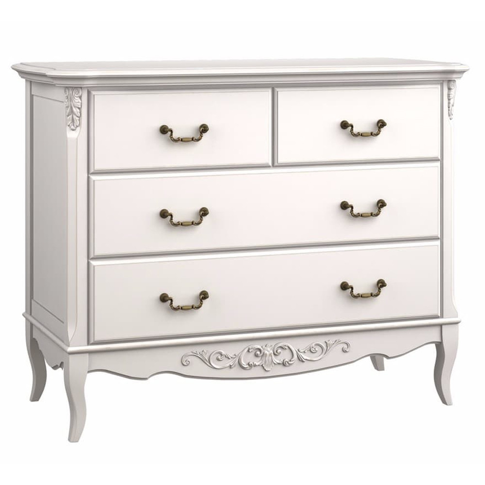 Комод белый из массива бука в стиле прованс White Provence