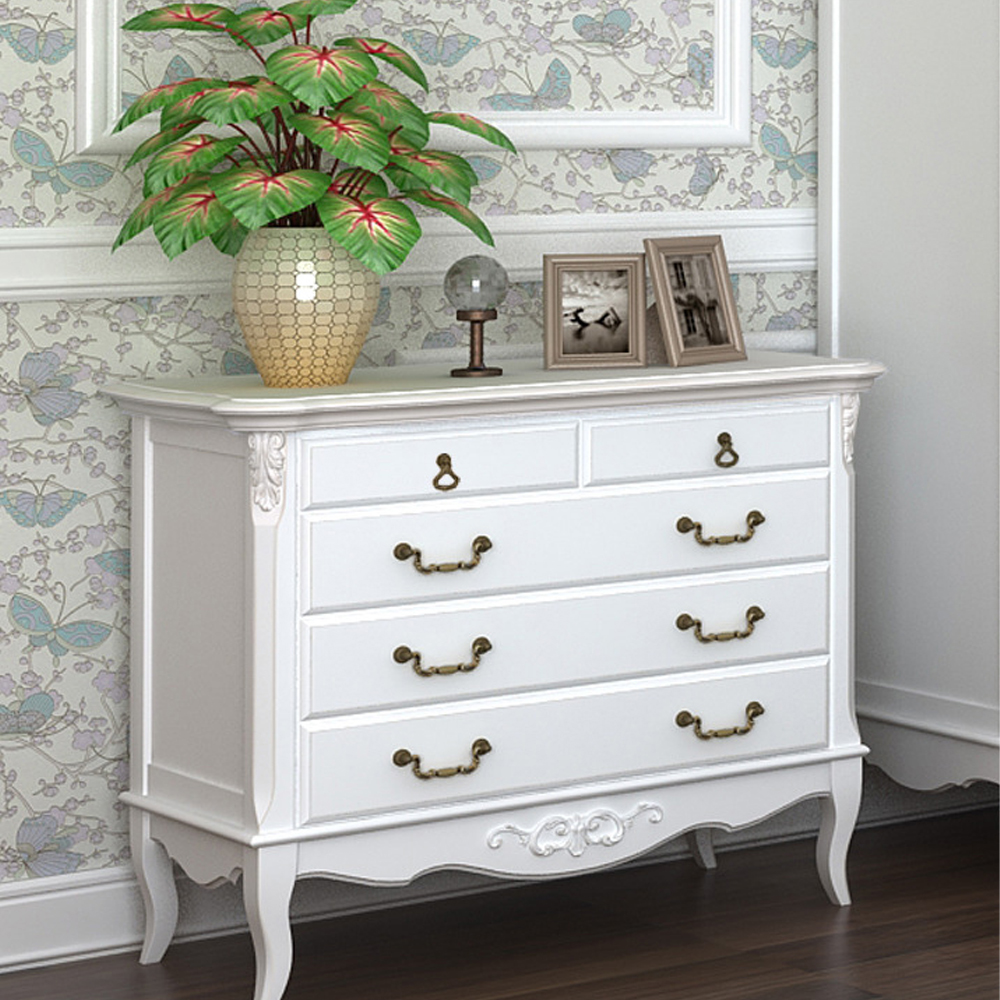 Комод белый из массива бука в стиле прованс White Provence