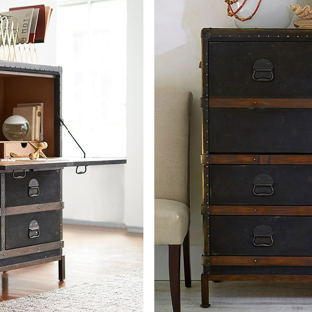 Комод в винтажном стиле Derik Vintage Chest of Drawers Черный
