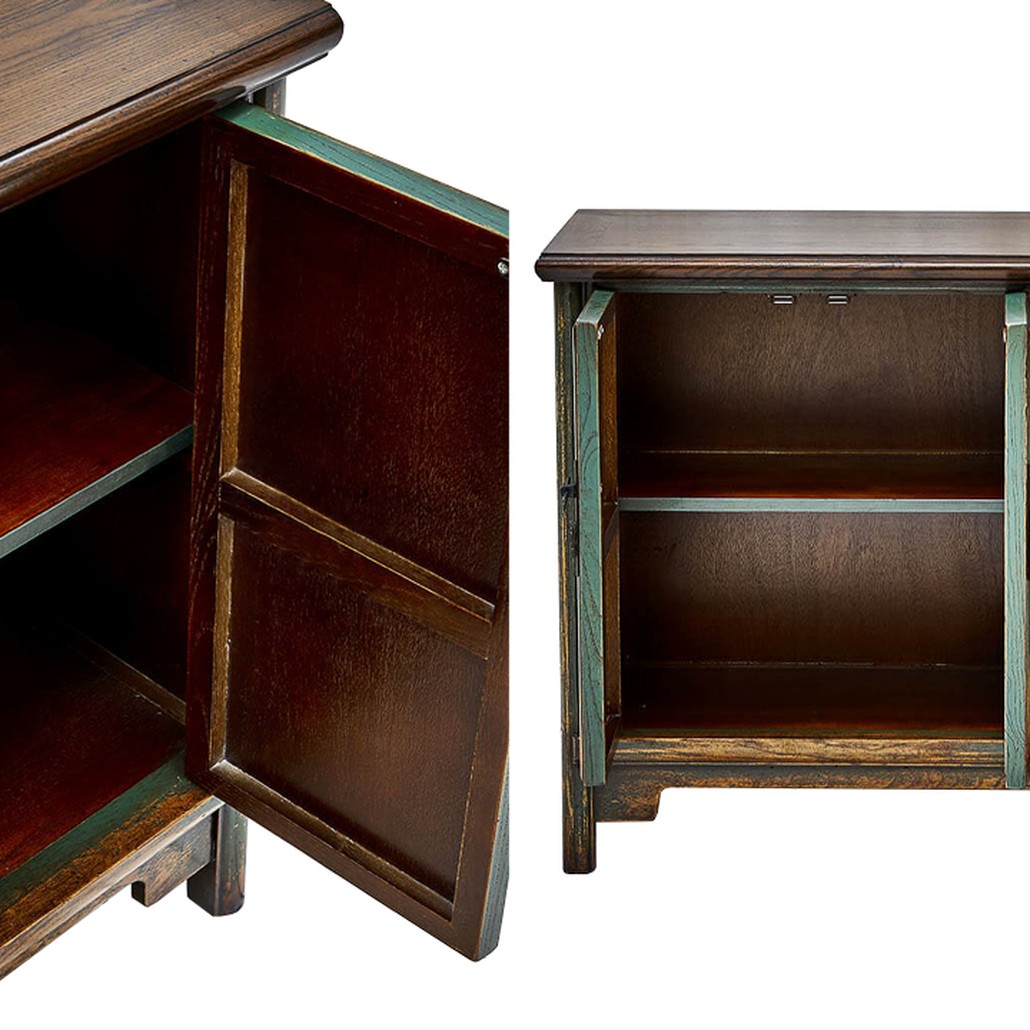 Комод в винтажном стиле дерево и ротанг Brindja chest of drawers