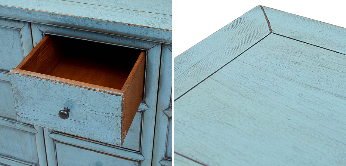 Комод в китайском стиле Blue Chest of Drawers Chinese Collection