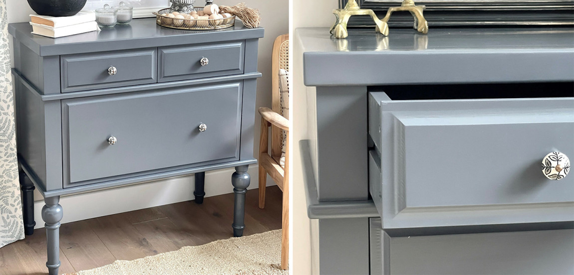 Комод в средиземноморском стиле серый Orhan Chest of Drawers