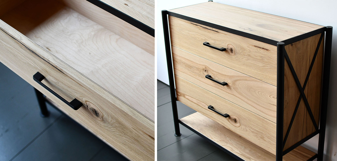 Комод в стиле лофт Terrence Industrial Metal Rust Chest of Drawers