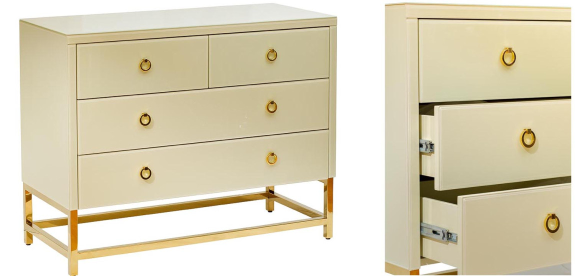 Комод в стиле модерн Marinella Beige Commode Бежевый