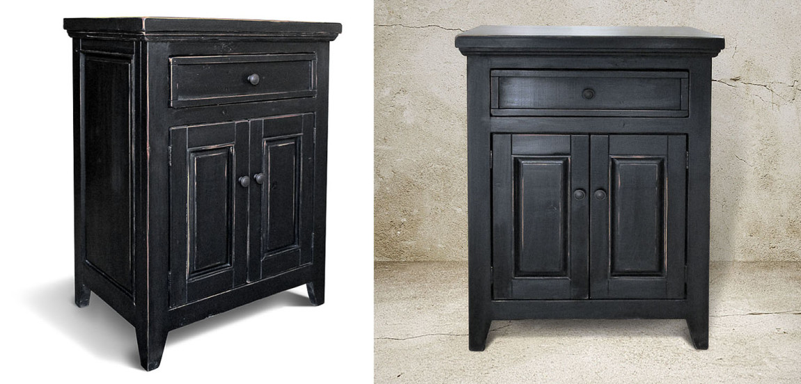 Комод в стиле прованс Geronimo Provence HARMONIE Weathered Charcoal Черный