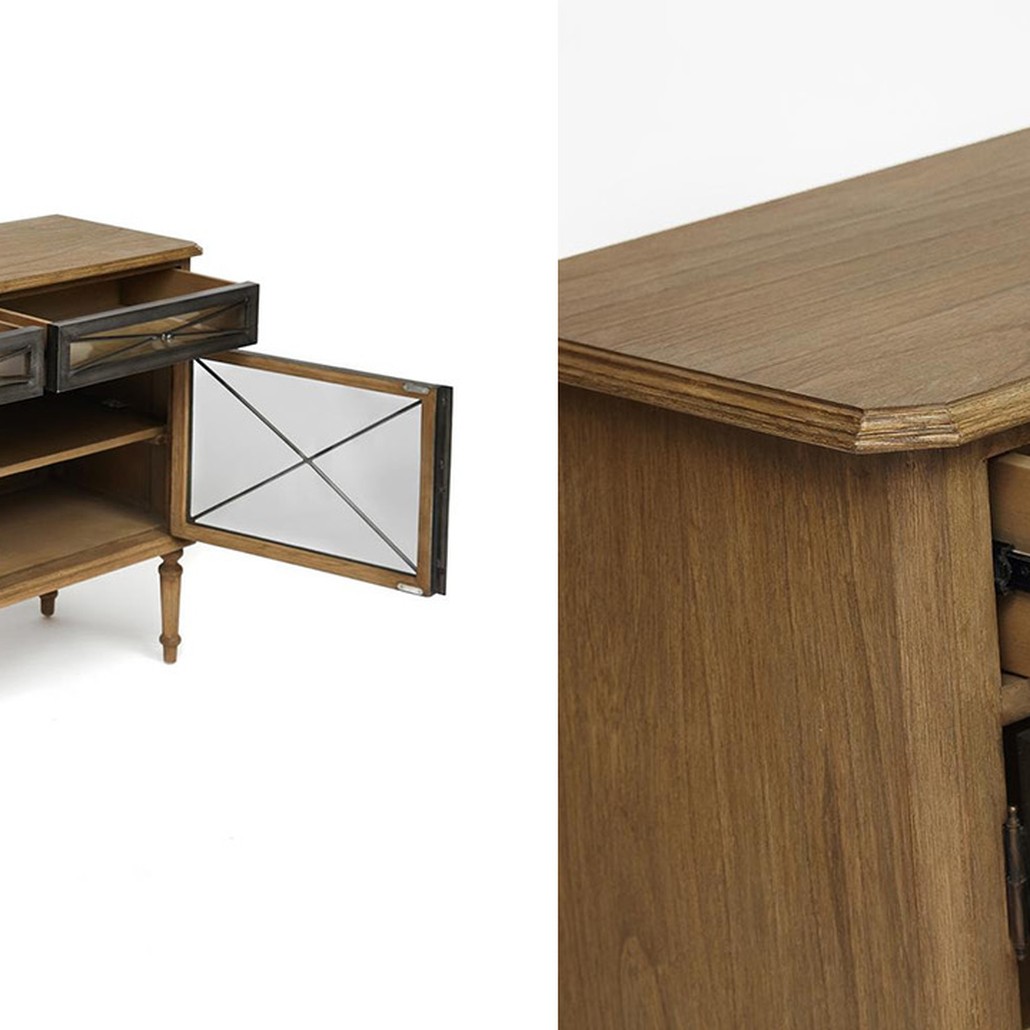 Комод в стиле Прованс со стеклянными дверцами Provence Jacob Chest of Drawers small