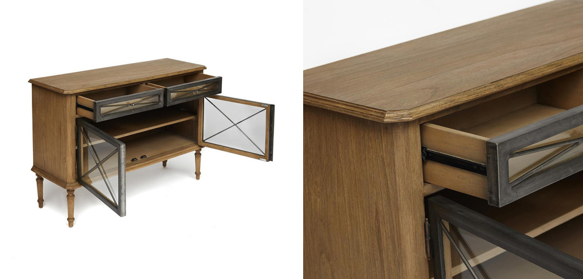 Комод в стиле Прованс со стеклянными дверцами Provence Jacob Chest of Drawers small