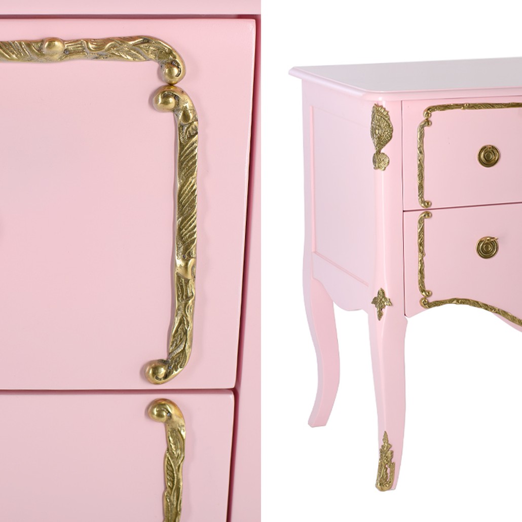 Комод в стиле рококо L.XV CHEST OF DRAWERS Rosamel Розовый