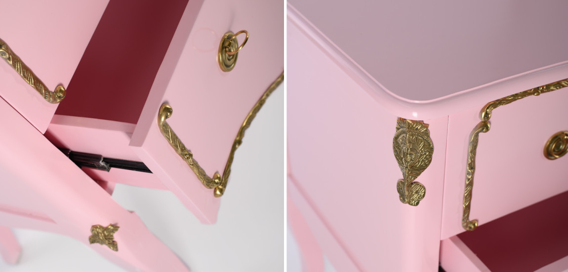 Комод в стиле рококо L.XV CHEST OF DRAWERS Rosamel Розовый