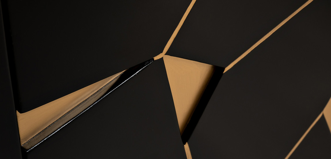 Комод геометрический декор Mosaik Chest of drawers Черный