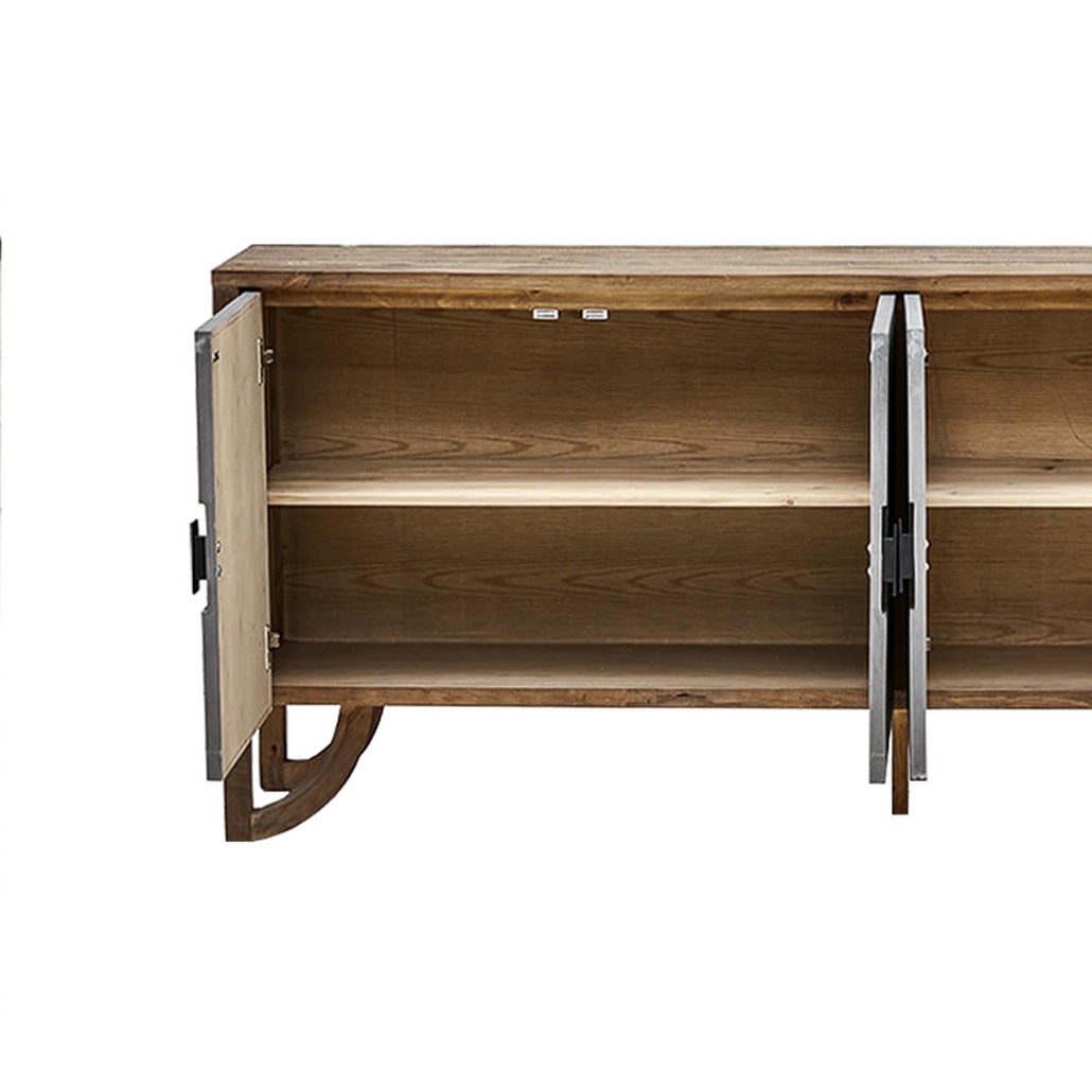 Комод дерево и бетон Keikala chest of drawers с 4-мя дверцами