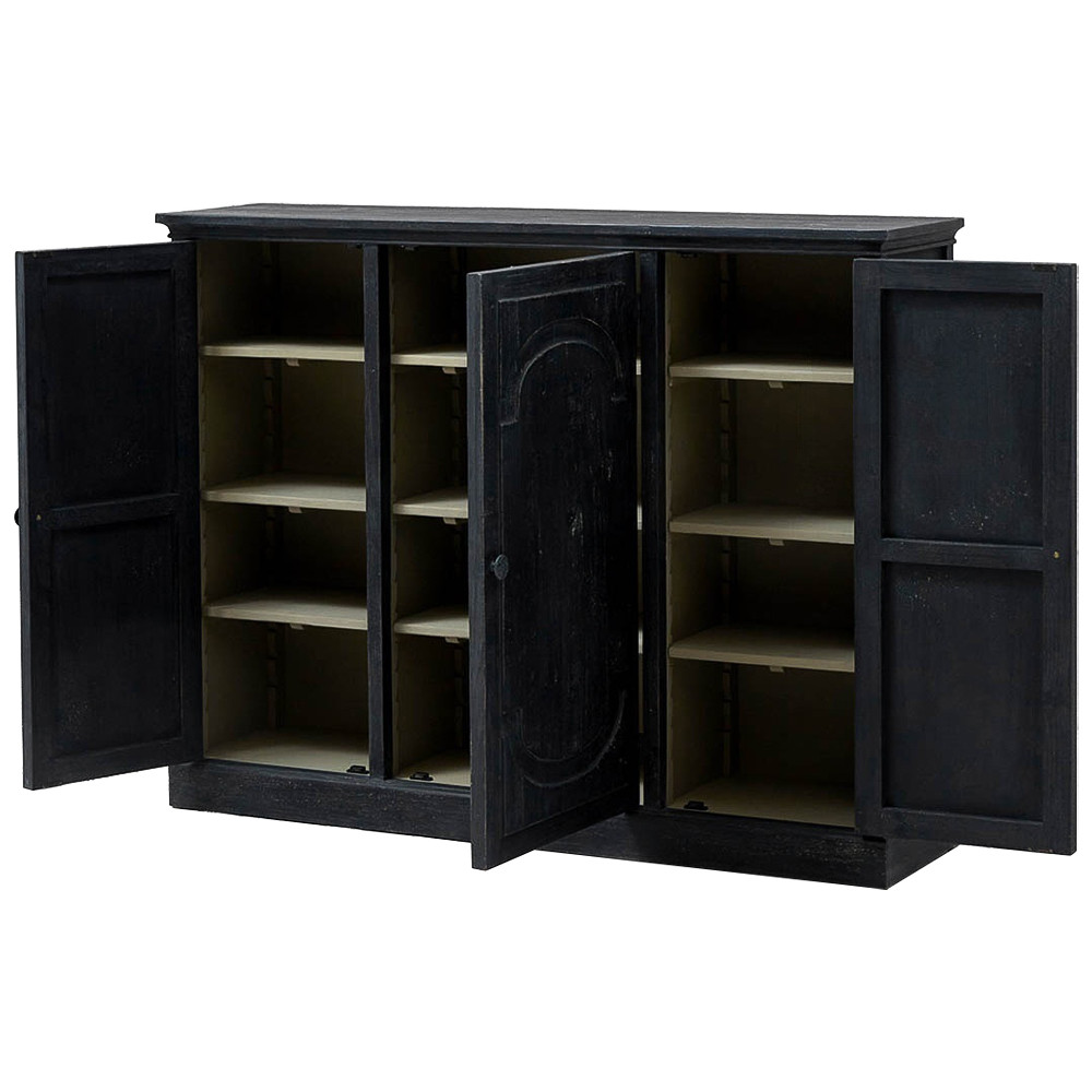 Комод деревянный Ildefonso Black Chest of Drawers