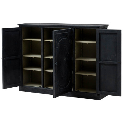 Комод деревянный Ildefonso Black Chest of Drawers