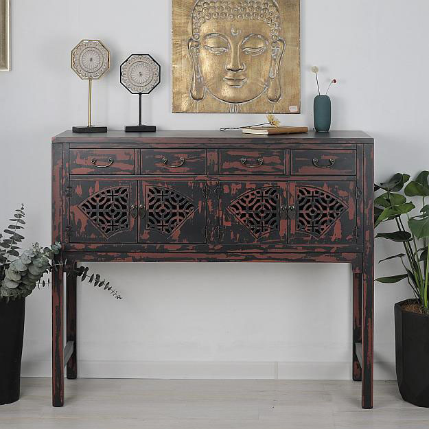 Комод деревянный Retro with four doors