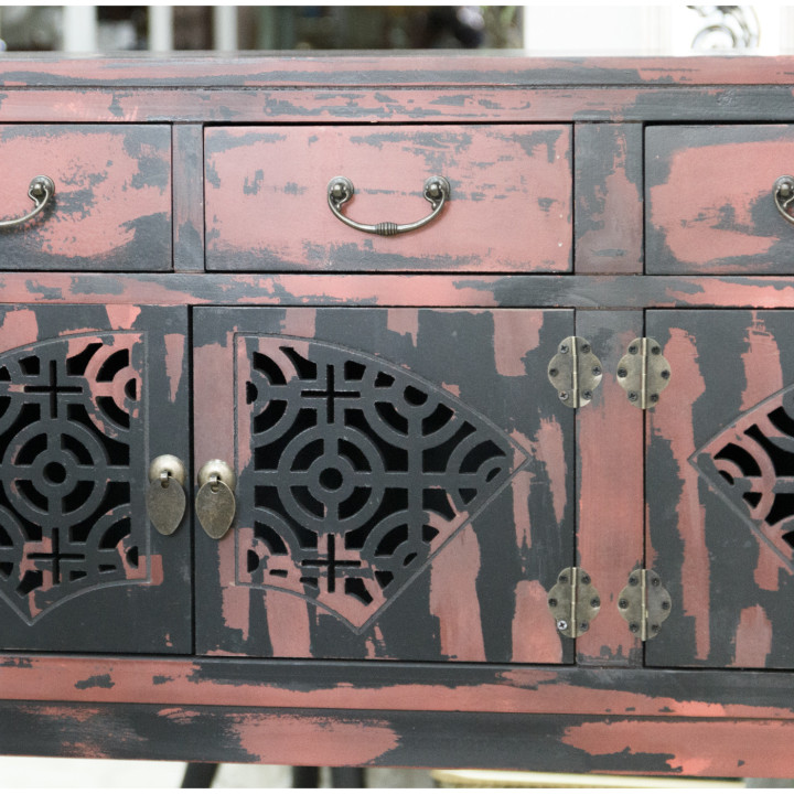 Комод деревянный Retro with four doors