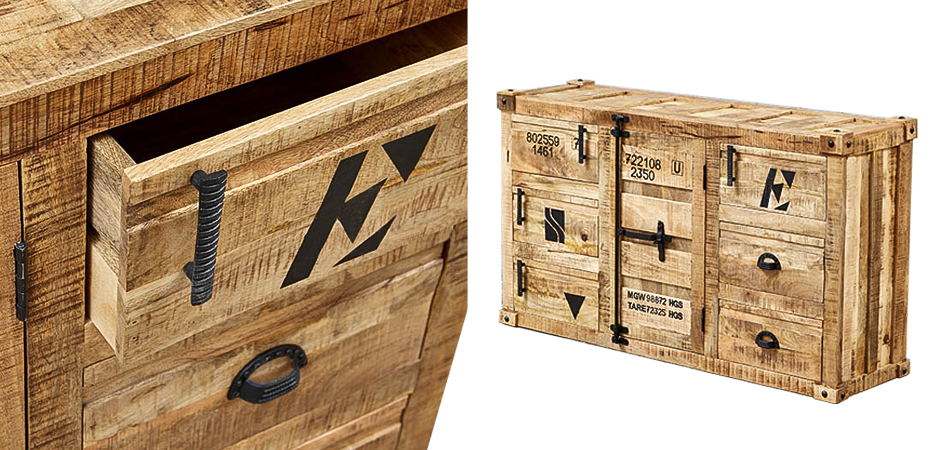 Комод деревянный в стиле Лофт Wooden Loft Box Commode