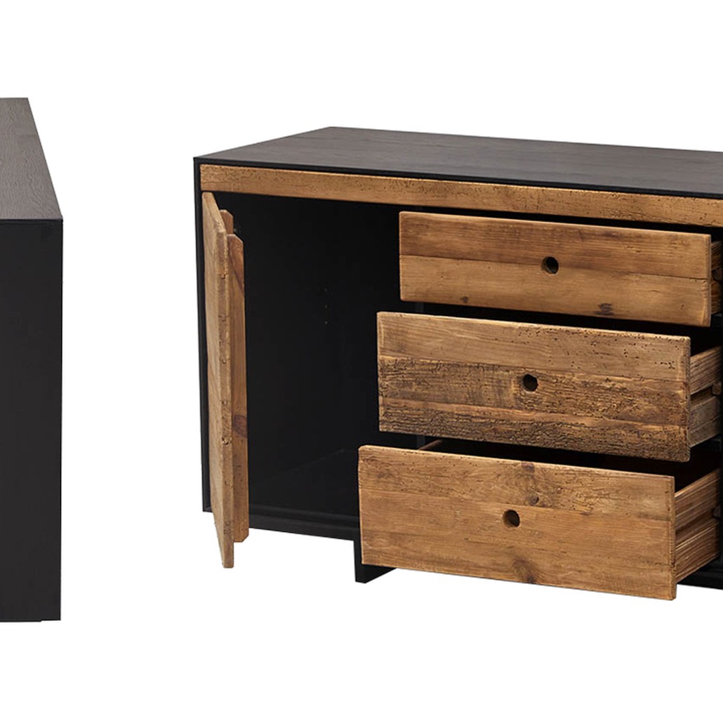 Комод деревянный с 2-мя дверцами и 3-мя ящиками Russell Chest of Drawers