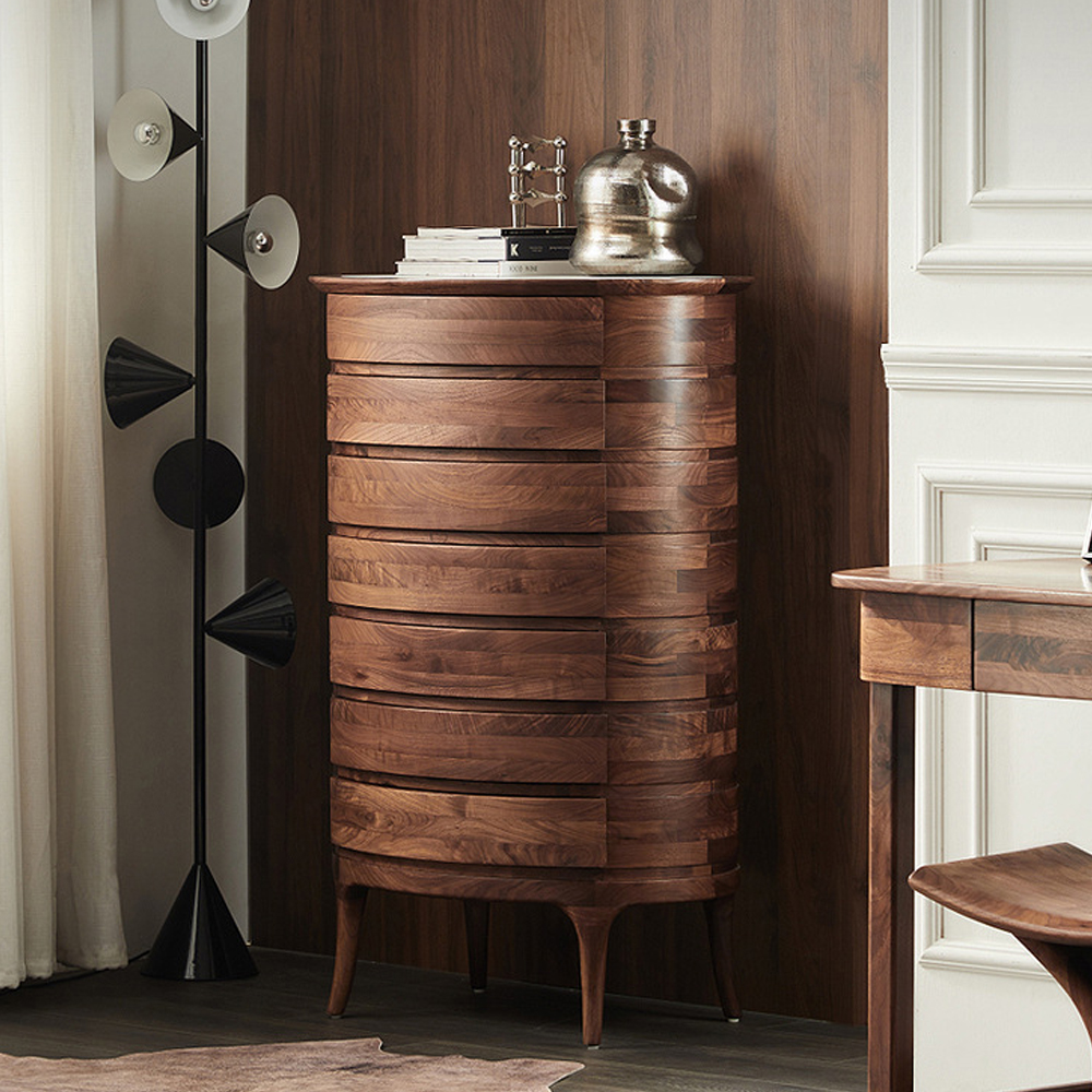 Комод деревянный с 7-ю ящиками Moon Walnut Furniture