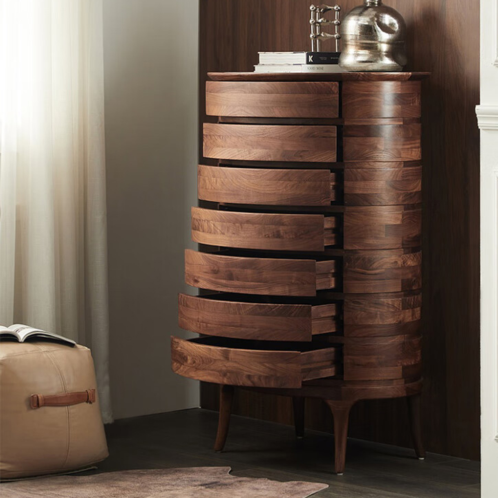 Комод деревянный с 7-ю ящиками Moon Walnut Furniture