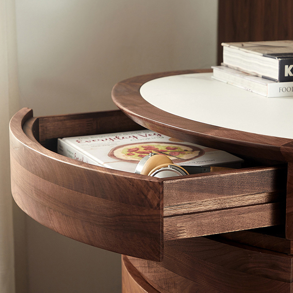 Комод деревянный с 7-ю ящиками Moon Walnut Furniture