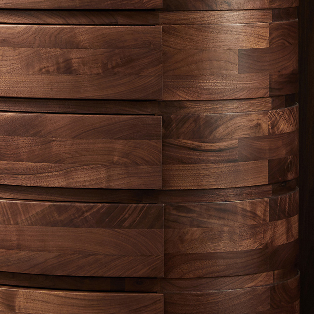 Комод деревянный с 7-ю ящиками Moon Walnut Furniture