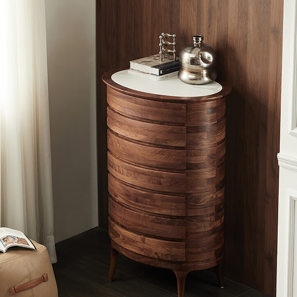 Комод деревянный с 7-ю ящиками Moon Walnut Furniture